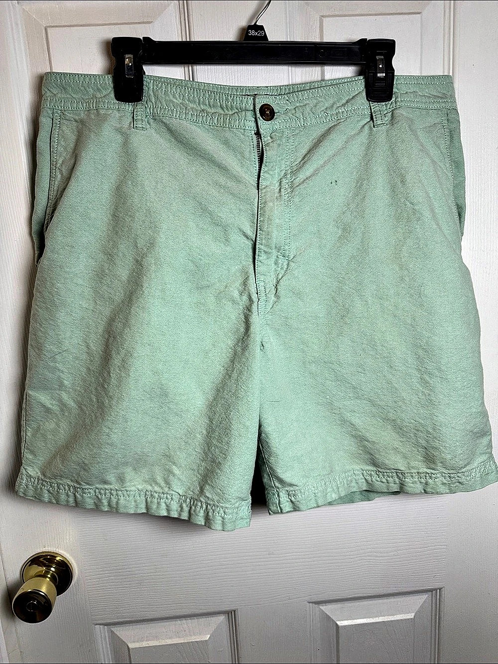 Saddlebred Men's Flat Front Shorts in Green Waist 36